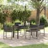 VidaXL 5-Piece Garden Dining Set with Gray Cushions In Poly Rattan 3380750
