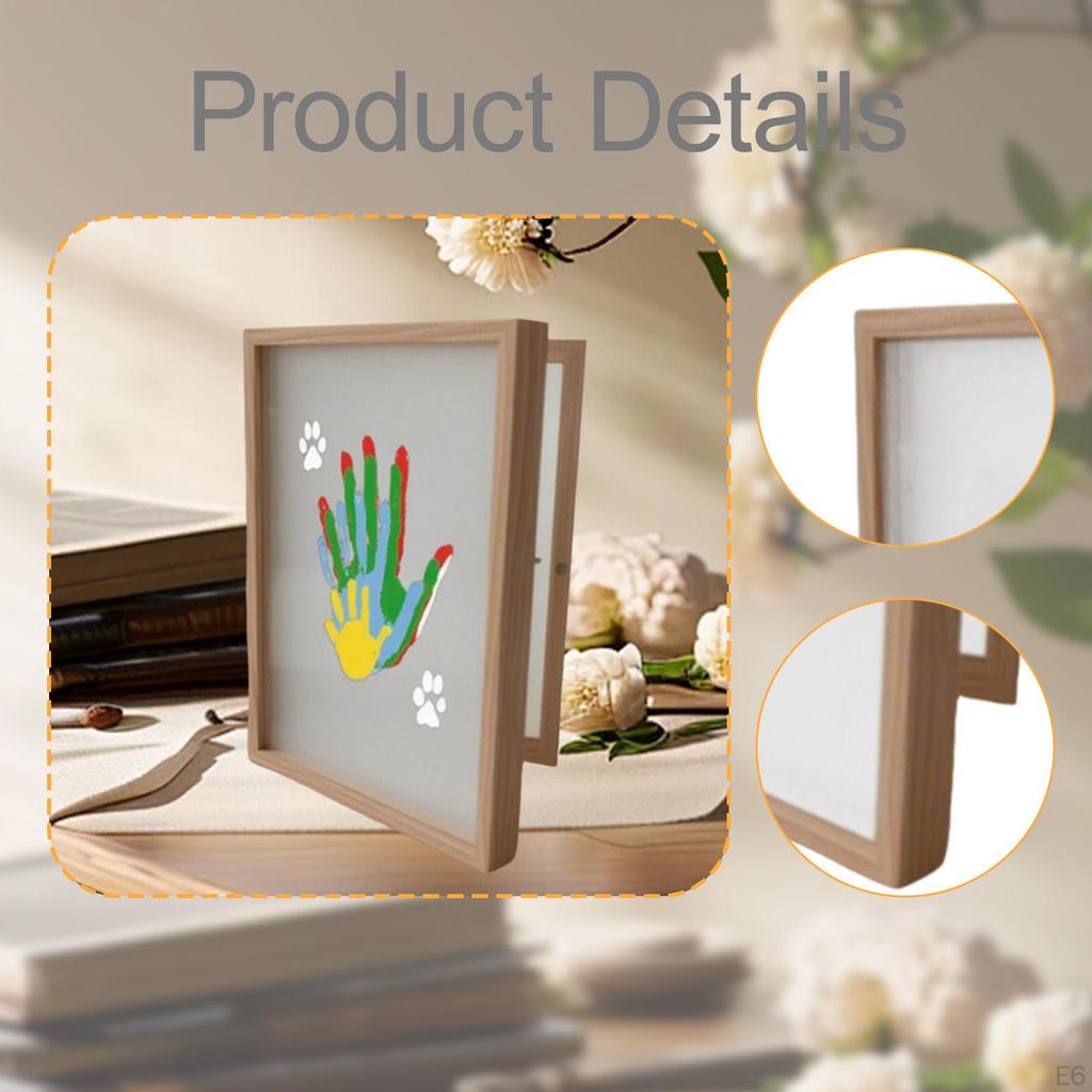Family Handprint Photo Frame DIY Craft Keepsake Home Wood Picture for Couple