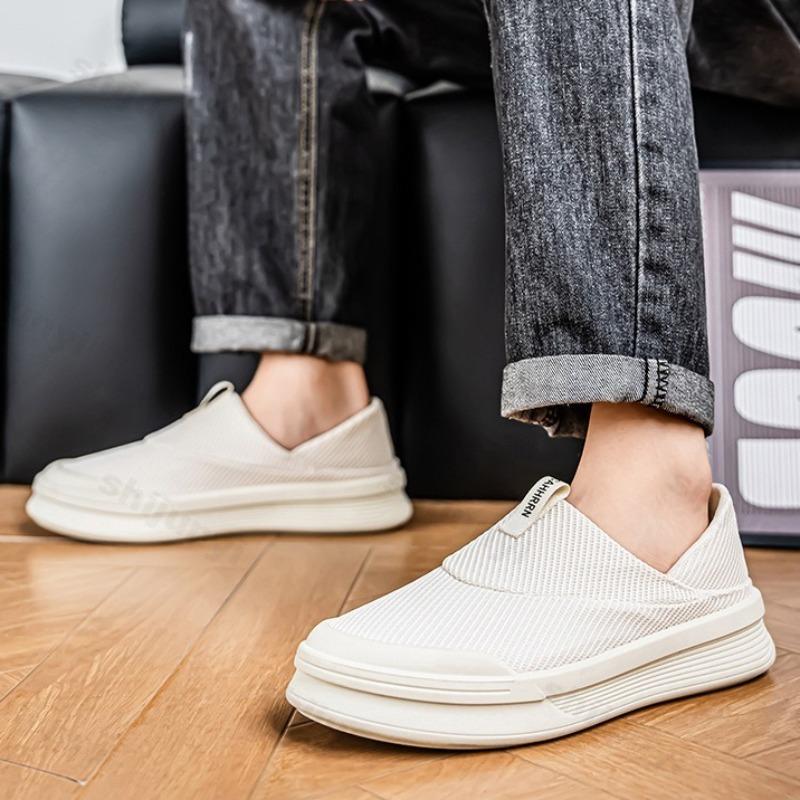 Herren Nischen-Modedesign Vielseitige Low-Top Flache Schuhe 2025 Herbst Prägnant Mesh Atmungsaktiv Bequem Slipper Lässige Sneaker