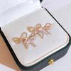 Elegant Fairy Bow Earrings Femininity Diamond Earrings No Piercings Luxury Girl Heart Earrings