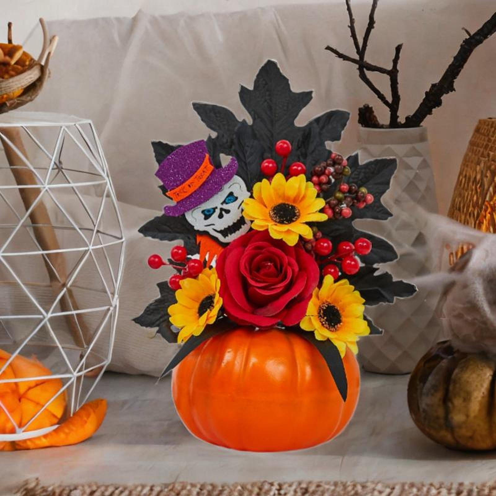 

Праздничный декоративный элемент из тыквы для осеннего дома Style D