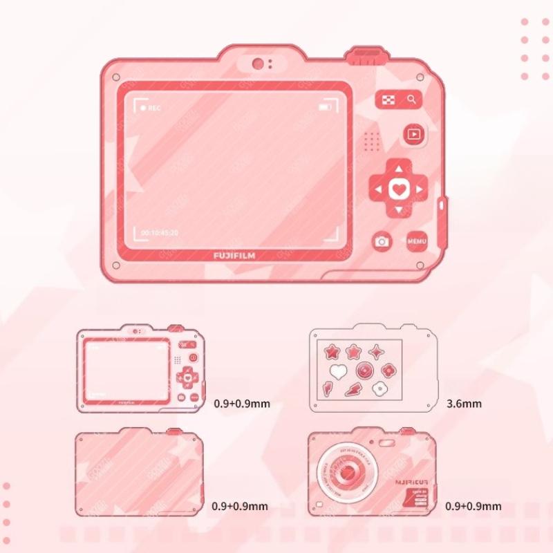 

Винтажная серия фоторамок из акрила, держатель для карточек 3 дюйма для аниме фотокарточек, настольный дисплей, оригинальный дизайн, креативные подарки красный