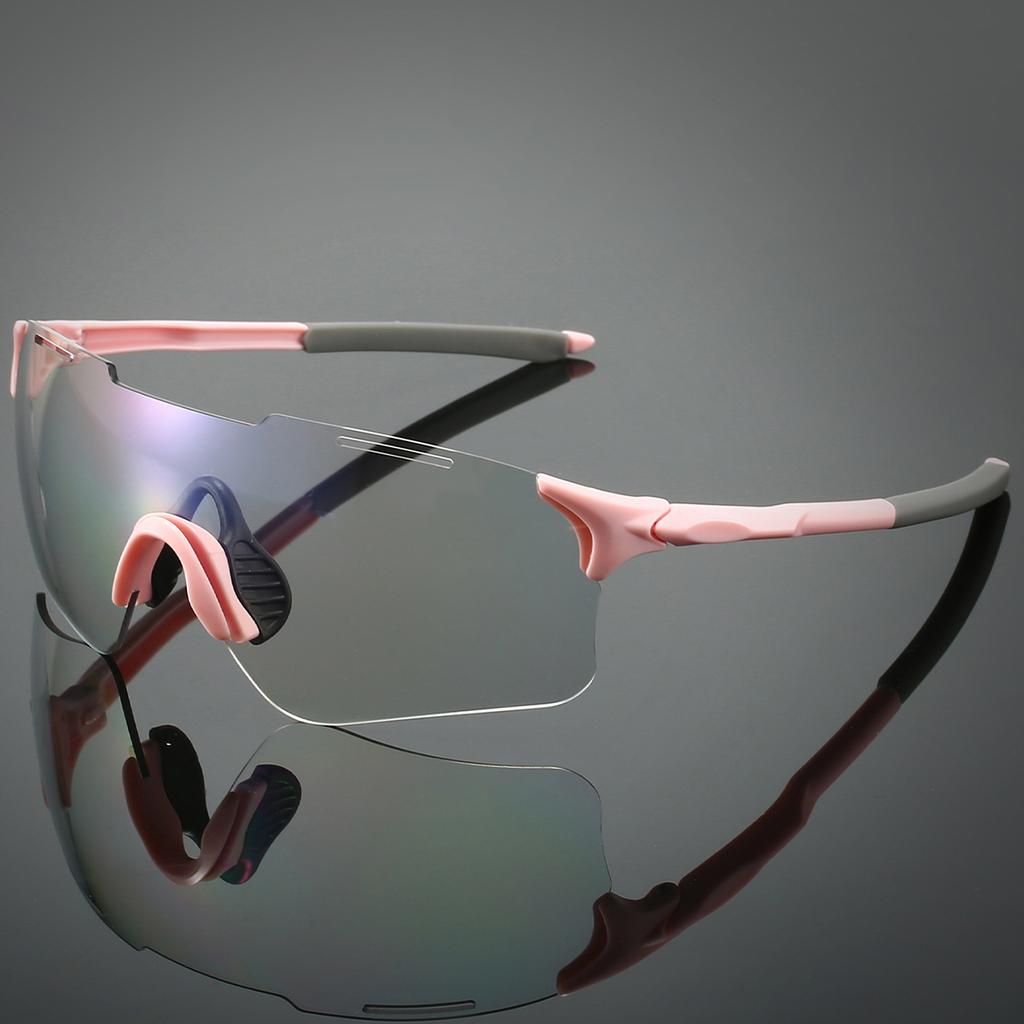 Rimless Photochromic Sports Goggle Men Fashion Professional Cycling Sunglasses Women Trendy Outdoor Protective Shades