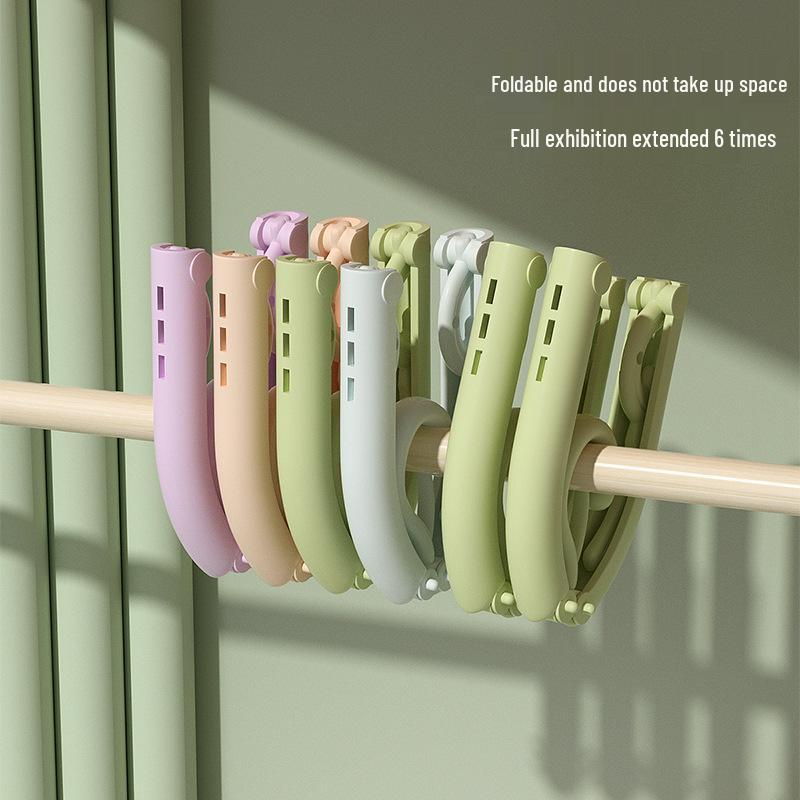 Portable Travel Folding Clothes Hanger for Drying and Sunning - Ideal for Business Trips and Dorm Use