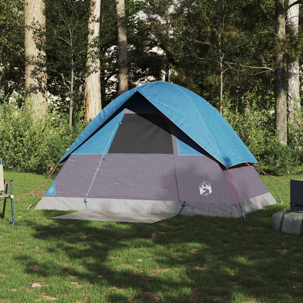 Vidaxl Tourist Tent, Dome, 2-Person, Blue, Waterproof