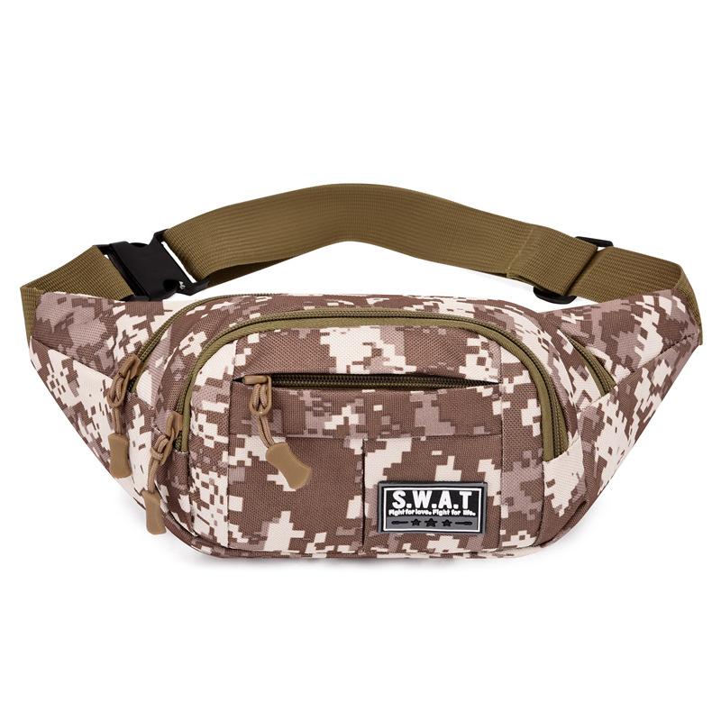 Camouflage Outdoor Mountaineering Fanny Bag Versatile Fashion Trend Shoulder Fanny Bag Running Sports Cycling Messenger Bag Bag