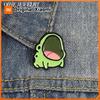 Xiaomi Cartoon Yawning Frog Enamel Pin Funny Humor Frog Meme Wide Open Mouth Metal Brooch Backpack Lapel Badge Jewelry Gift for Friends