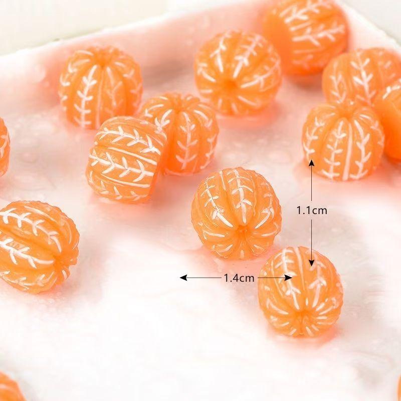 Harz Spaß Simulation Lieblich Orange Früchte Anhänger DIY Verzierungen Haarnadel Handgefertigtes Zubehör Perlen Harzmaterial
