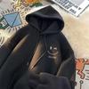 Damen Lachendes Gesicht Lustig Mode Paar Kapuzenpullover Amerikanisch Schwergewicht Locker Verdickt Kaschmir Herren Kapuzenpullover Pullover Oberteil