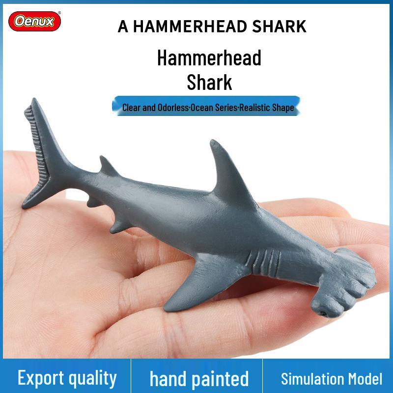 Solid Hammerhead Shark Toy Model - Marine Animal for Kids' Science Education