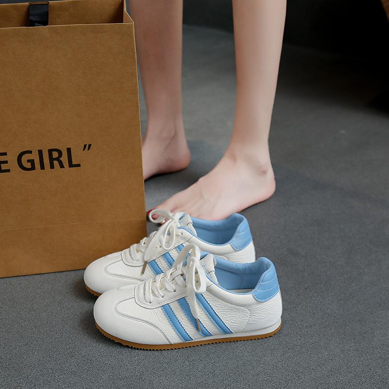 

Women s autumn new round head platform trend comfortable versatile lace-up casual sports shoes 35 синий