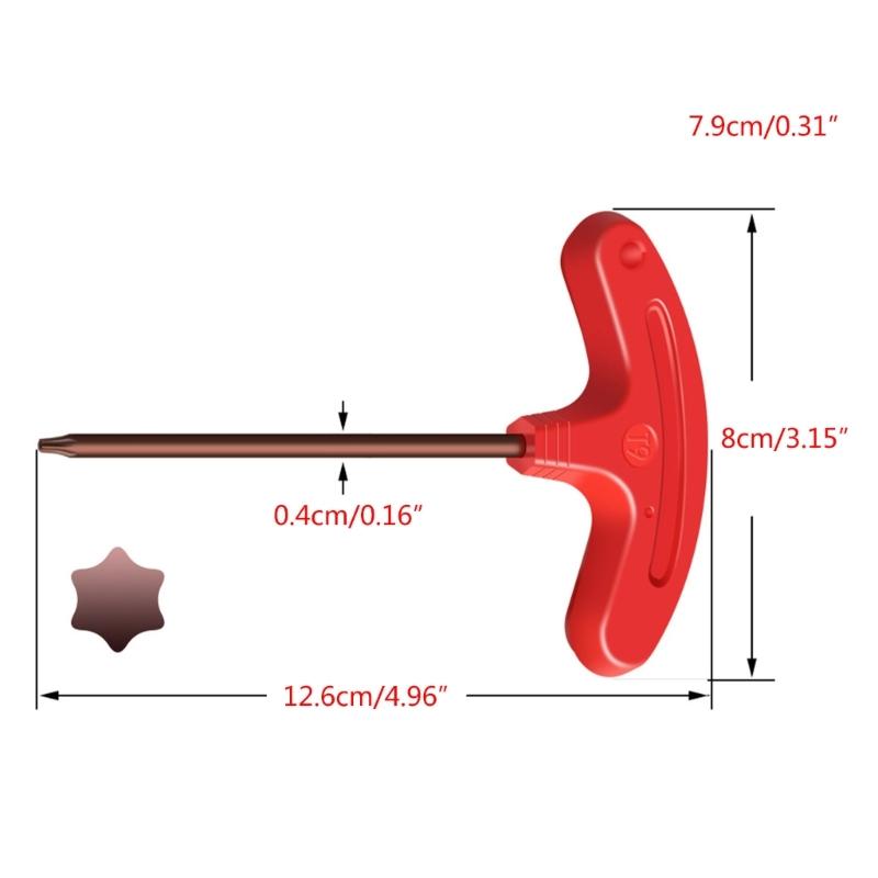 Schraubenschlüssel Torx-Schlüssel Werkzeug Maschinenschraube T-Griff Schraubenschlüssel Sicherheitsschraubendreher Schraubenschlüssel Mechanisches Reparaturwerkzeug