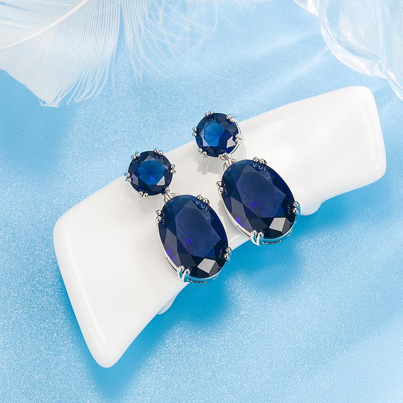 Lindon Women's Zircon Copper Alloy Earrings - Wedding Party Gift Pendant Earrings
