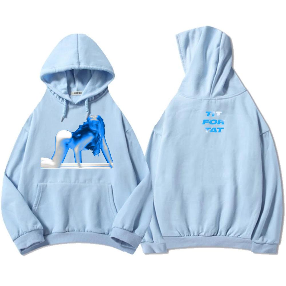 Tate Mcrae Tit for Tat Hoodies Long Sleeve Casual Hooded Sweatshirts Casual Fashion Men Women Pullovers Winter Fleece Hoody