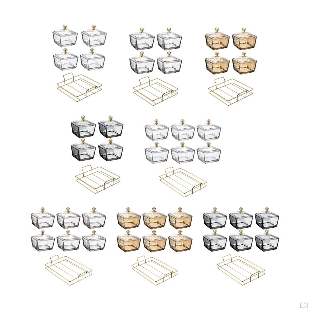 Geteilte Obstplatte Vorspeisen Serviertablett Snackschalen Mehrere Fächer mit Deckel Kreativ Klar
