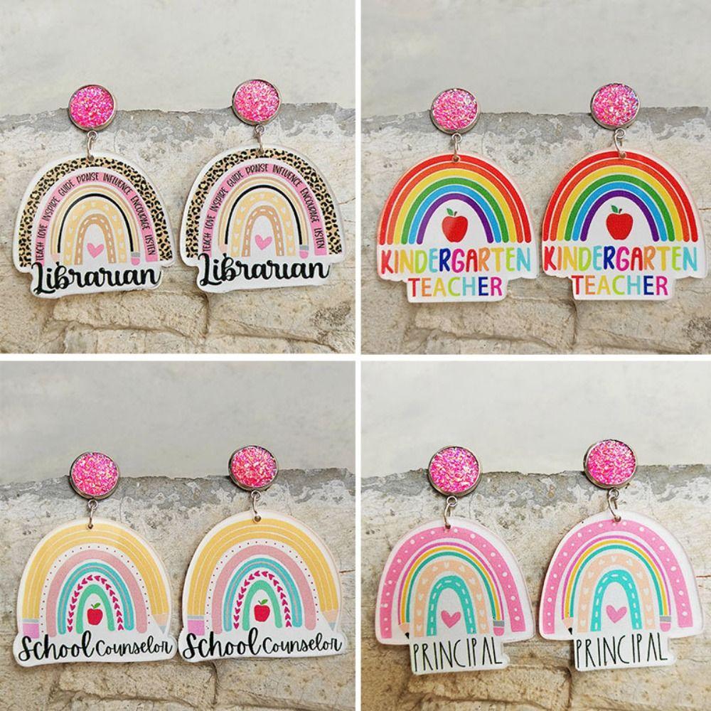 

Акриловые серьги Радужные разноцветные серьги, подарочные серьги-капли для женщин