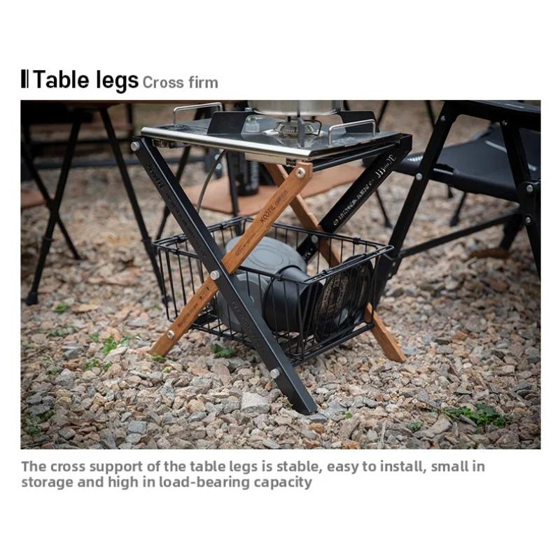 Outdoor Folding Multifunctional Tactical Table Camping X-type Flat Replacement IGT Tables Lightweight Double-layer Storage Rack