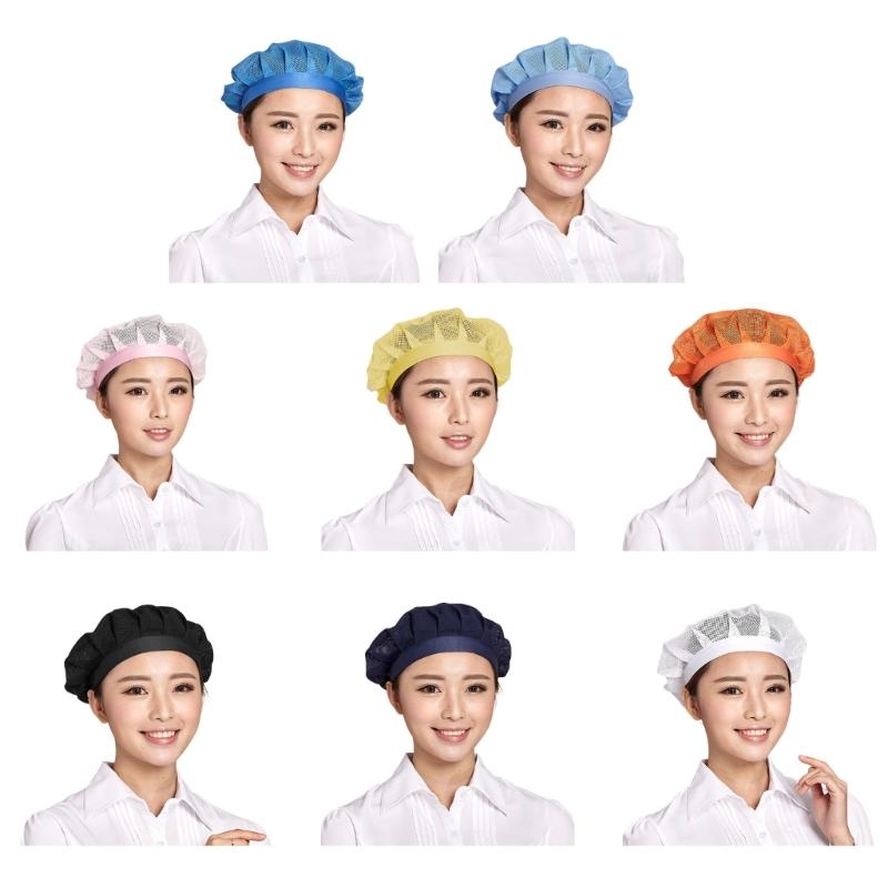 6Pcs Small Meshes Chefs Work Hat Breathable Professional Kitchen Cook Hat For Kitchen And Food Service