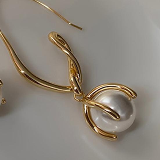 1 Paar Hakenohrringe Imitationsperle Hochglänzend Elegant Ohrschmuck Party Verkleidung