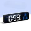 Charging Version Large Screen LED Digital Music Wall Clock Weekday Sleeping Table Clock 2 Alarm Clock Temperature Voice Control Model
