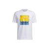 T Shirts Men's White Crew Neck Moderate Straight Fit IC1861