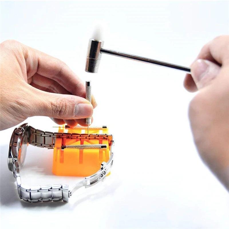 11 Pcs Watch Repair Tool Set Watch Link Band Slit Strap Bracelet Chain Pin Remover Adjuster Kit for Professional Watchmaker Tool