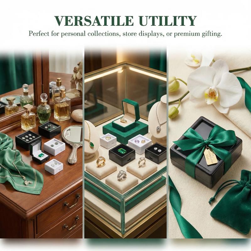10 sztuk organizer na biżuterię z diamentami pudełko do pakowania kamieni szlachetnych DIY pudełko na pierścionek z diamentem etui na biżuterię 2 cm kamień szlachetny cyrkonia pudełko na prezent
