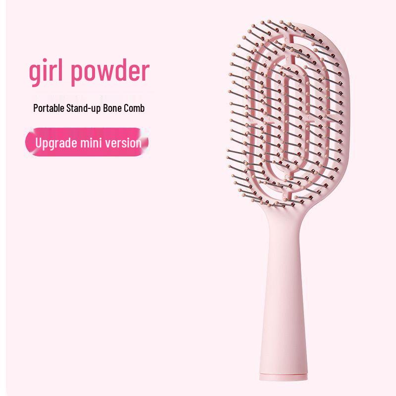 

Cherry Blossom Pink Fluffy Wave Curling Comb - Massage Scalp & Style for Women