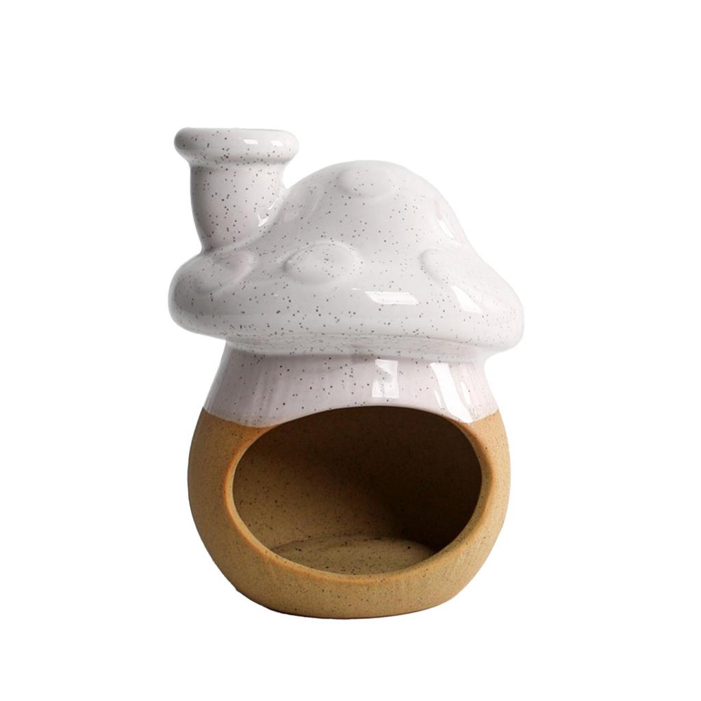 Incense Burner Tabletop Ornament Multifunctional Mushroom Decoration Sage Burner for Meditation Bedroom Office Dining Room
