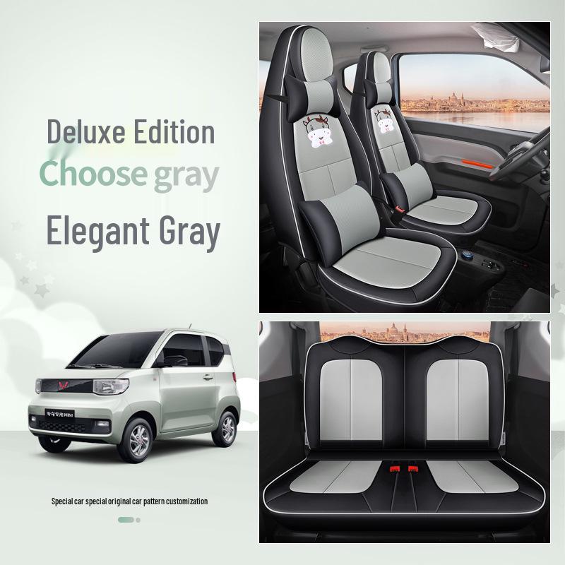 All-Season Leather Seat Cover for Wuling Hongguang MINI, Customized Fit with Original Car Texture