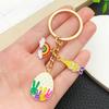 Cartoon Rainbow Rabbit Keychain: Mid-Autumn Festival & Easter Pendant