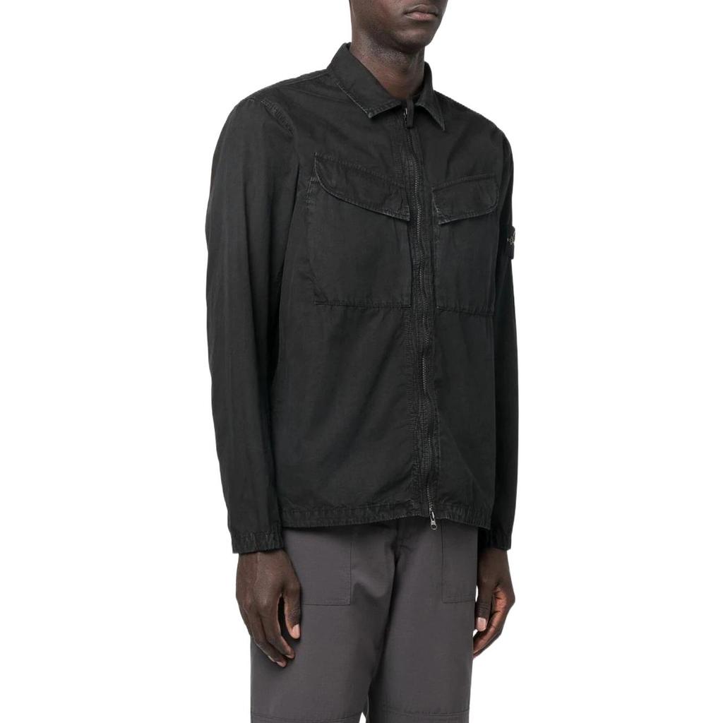 STONE ISLAND Overshirt Black Men Tops 7715101WN-V0129