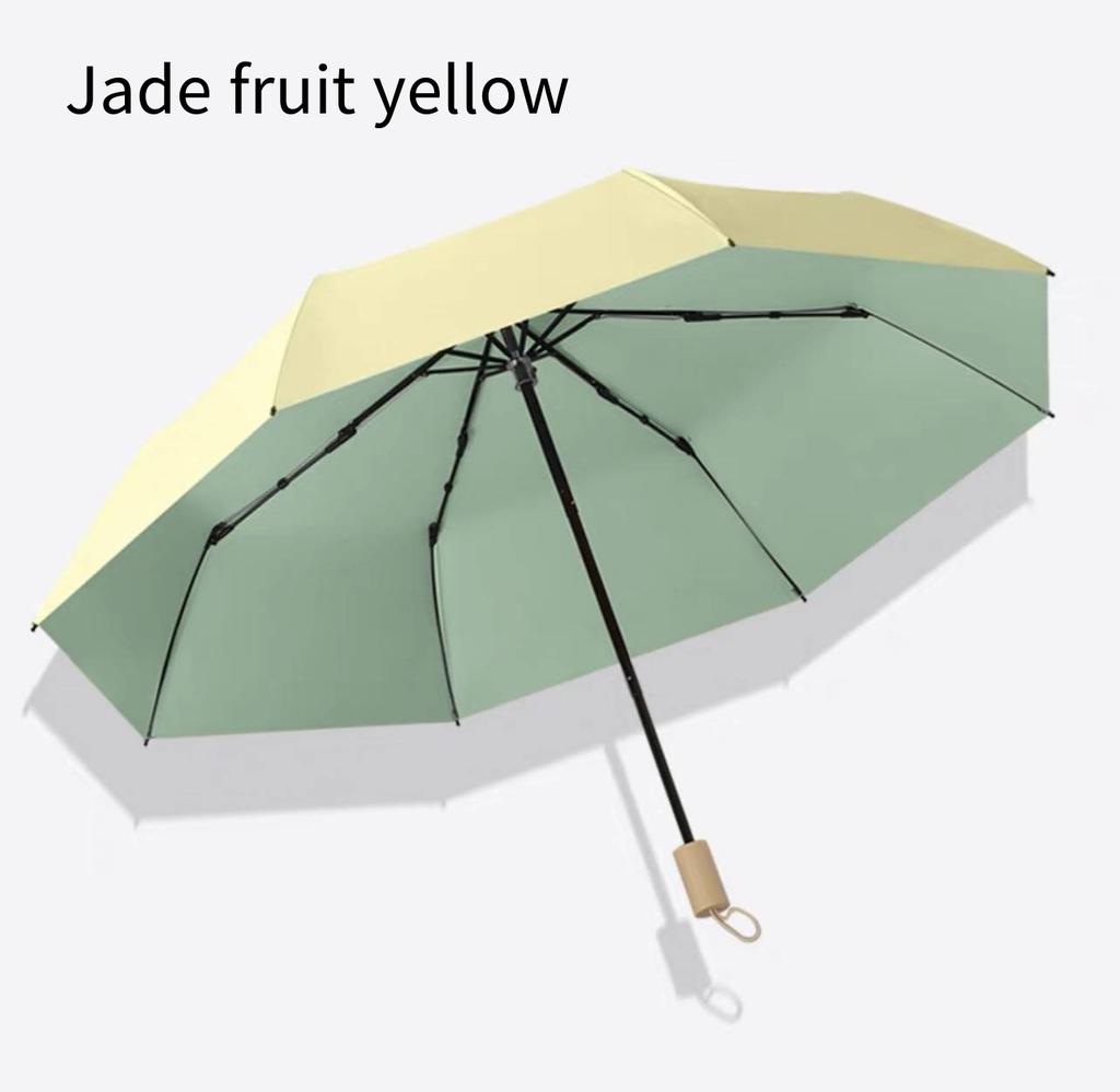 8-bone sun umbrella for girls sunscreen adhesive reinforced windUV protection dual purpose manual three-fold umbrella