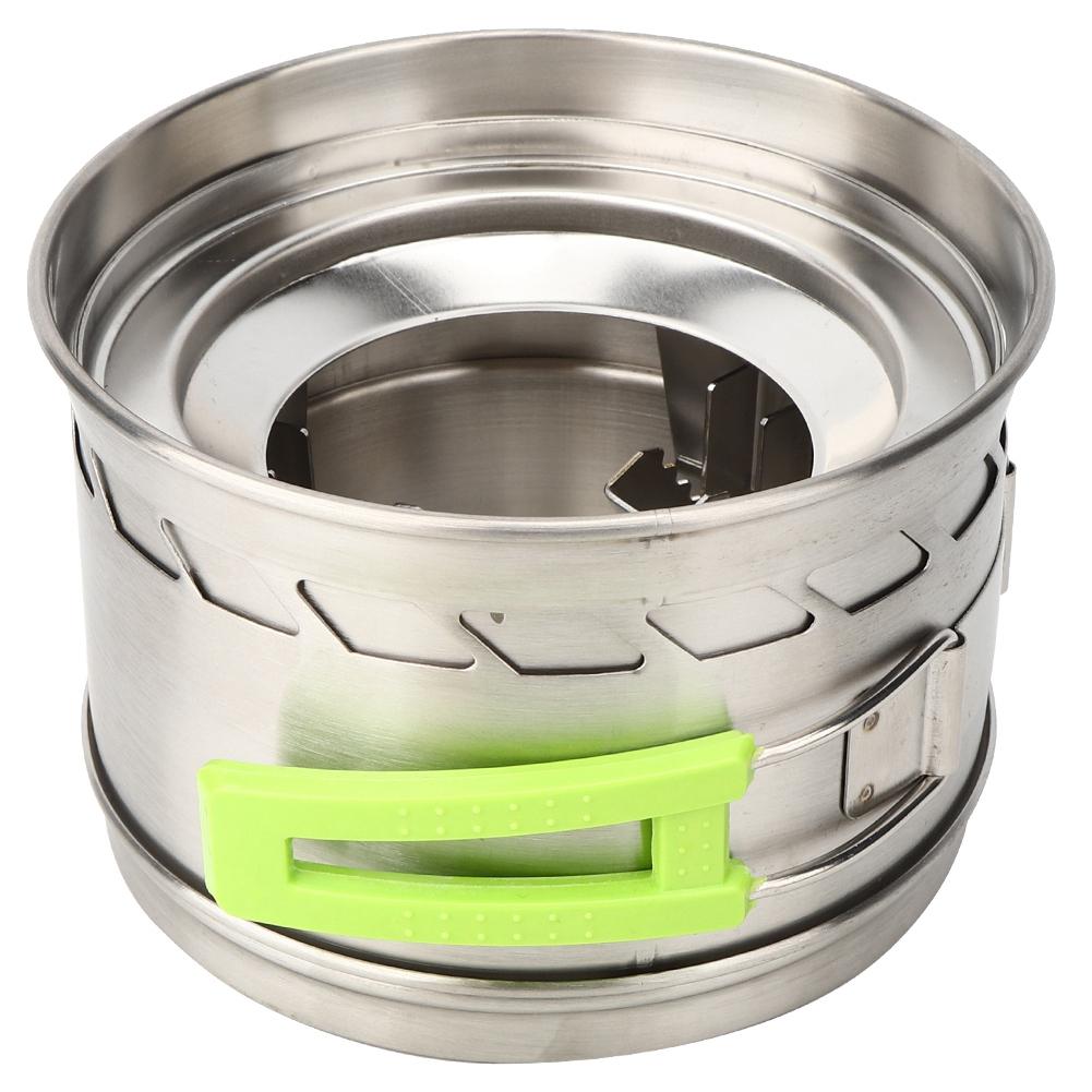 Outdoor Camping Equipment Windproof Wood Stove Cooking Stainless Steel Movable Oven Gas Cooker