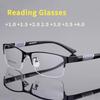 Reading Glasses Men Women High Quality Half-Frame Diopter Glasses Business Male Presbyopic Eyeglasses +1.0 1.5 2.0 2.5 4
