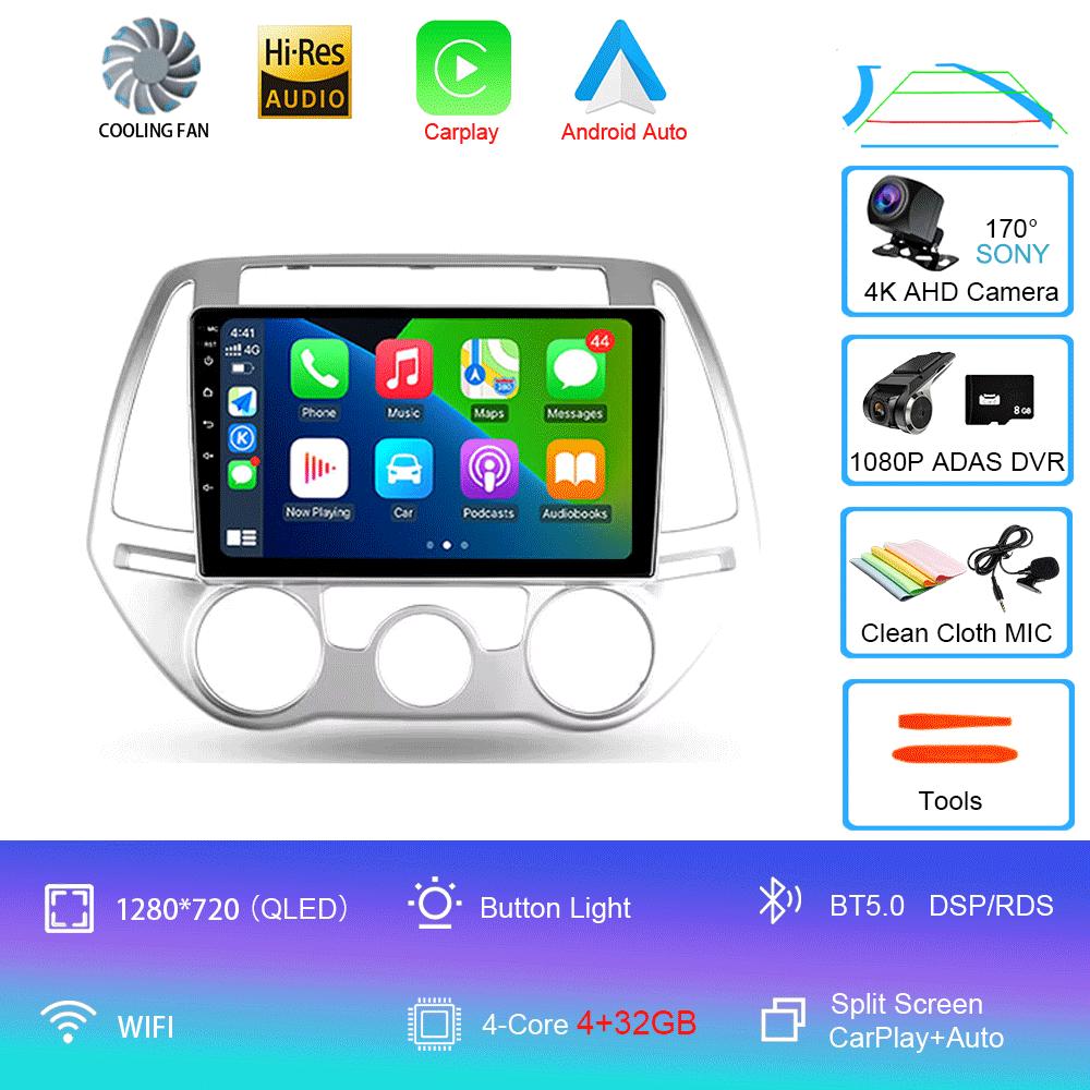 Car Radio Android 14 Carplay Auto Multimedia Player For Hyundai I20 2010 2012 2013 2014 DSP Autoradio GPS Stereo 2din Head Unit