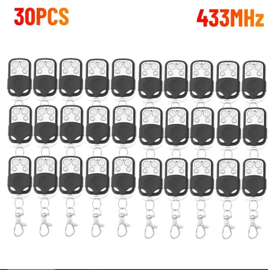 1-50PCS Universal Garage Door Control Wireless RF Remote Control 433MHz Electric Gate Remote Control Key Fob Controller