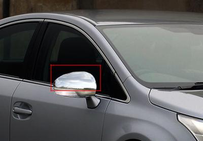 Covers for Mirrors (2 Pcs, Stainless Steel) for Toyota Avensis 2009-2018