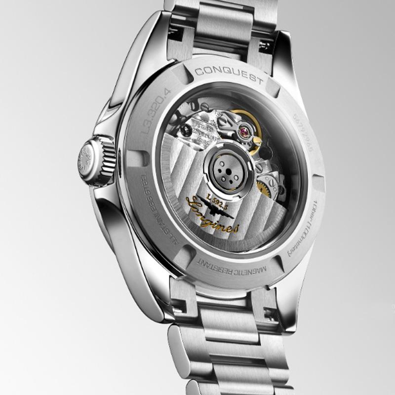 LONGINES Concas Yuedong series automatic mechanical movement 100 meters waterproof Swiss watch 30mm silver dial stainless steel strap L3.320.4.72.6