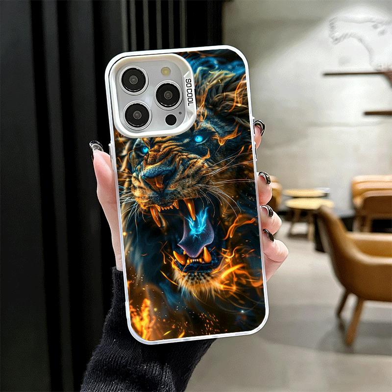 Lion Male Man King Shockproof Phone Case for iPhone 17 Air 16 16E 15 Pro Max 14 Plus 13 Mini 12 Back Cover Anti Fall Fundas