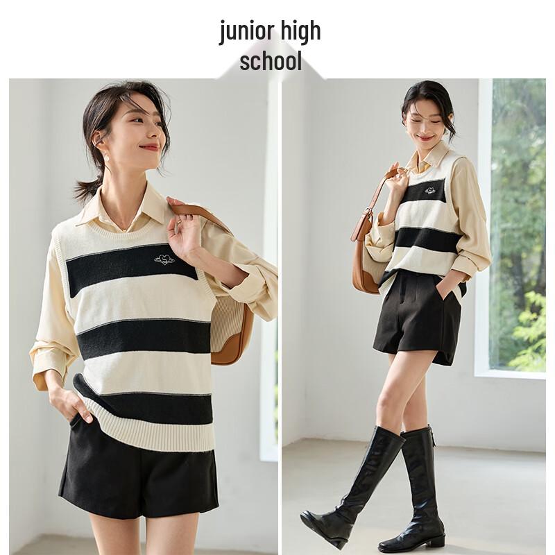 Women's Striped Color-Block Knit Vest Top