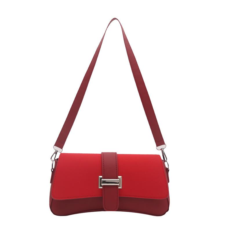 Autumn new fashion foreign texture simple baguette bag niche casual women's shoulder messenger bag