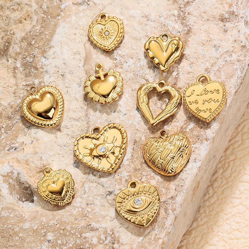 Vergoldete minimalistische Herzohrringe - Rostfreier Stahl Retro-Stil Damenschmuck