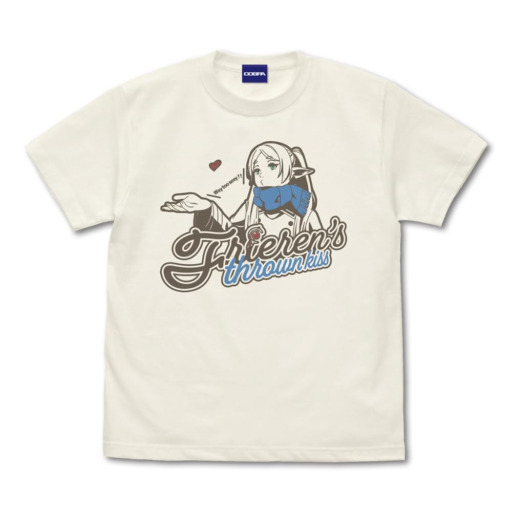 COSPA Flare of the Funeral of Freiren Throwing Kiss T-Shirt Vanilla White XL