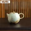 190ml Wabi Sabi Style Powder Yin Teapot Boutique Tea Infuser Pot Tea Brewing Kettle With Ball Hole Flower Tea Teaware Craft Gift