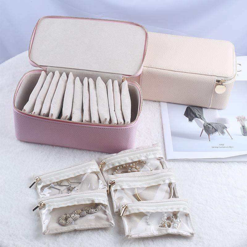 Custom Portable Travel Jewelry Storage Box - 12-Compartment Organizer for Earrings & Studs