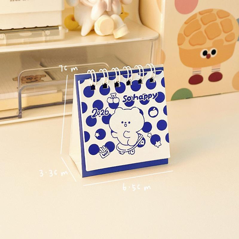 2026 Year Cartoon Capibara Desktop Mini Desk Calendar Planner Desktop Decoration Office Stationery