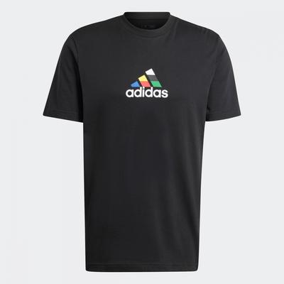 Adidas House Of Tiro Nations Graphic Tee   Black Iw2672