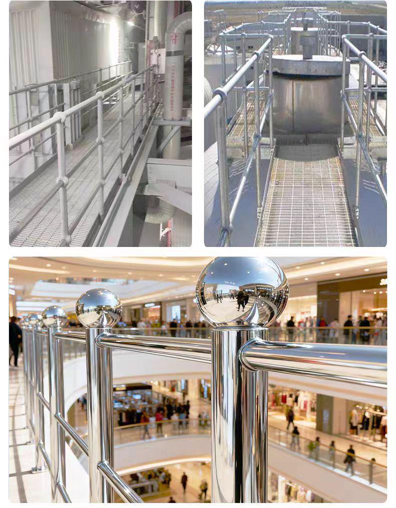 Galvanized Steel Ball Joint Railing for Staircase and Platform