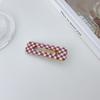 Red Eyecatching And White Plaid Hair Claws For Women Handmade Quality Pvc Stylish Accessories Hair